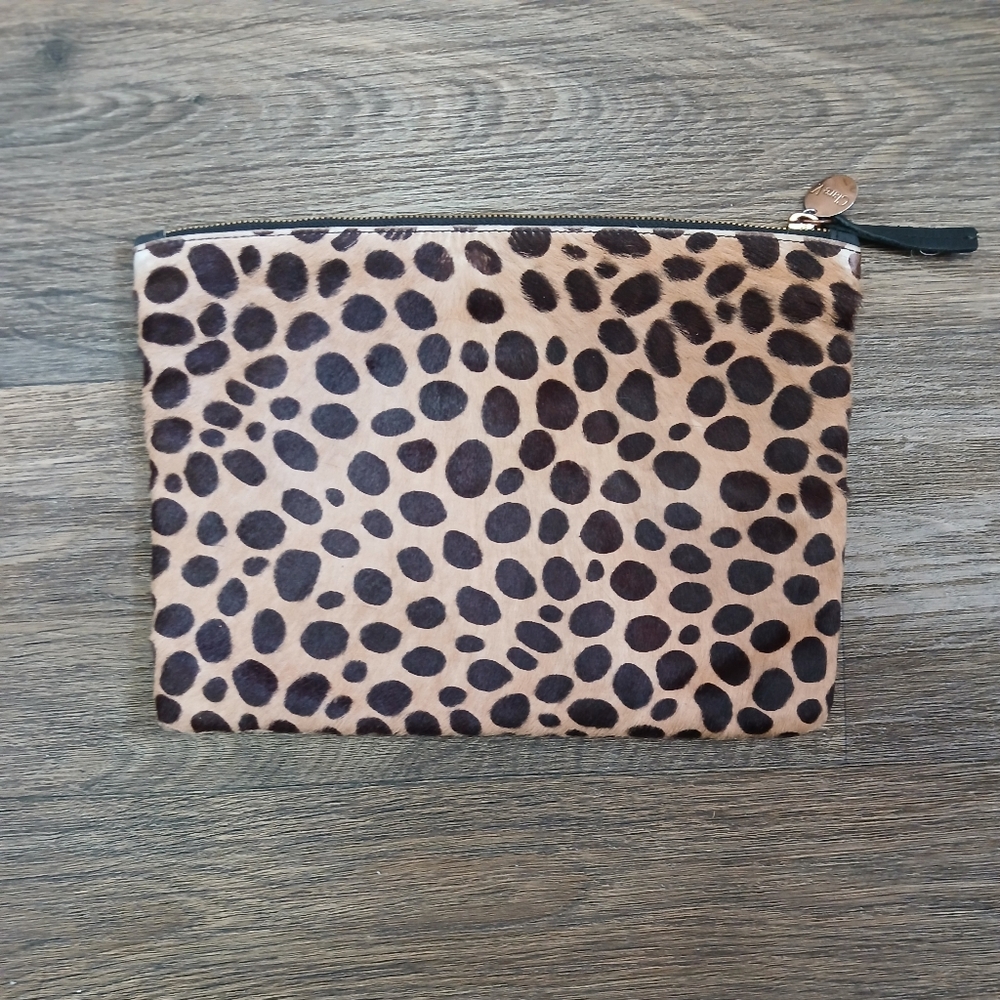 Clare V Leopard Print Clutch